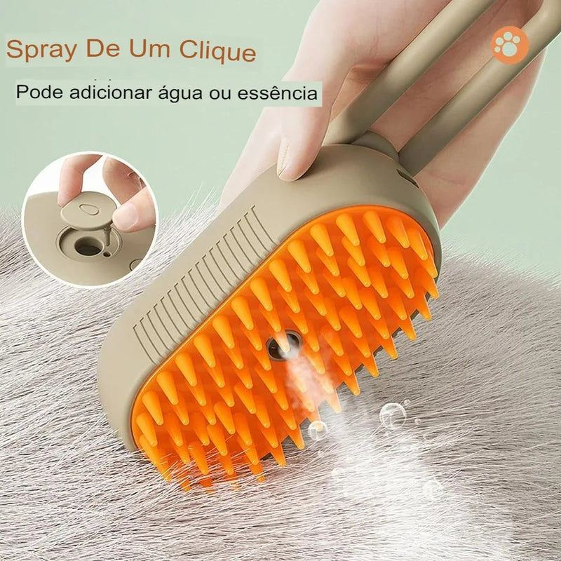 Vapor Pet Care Escova A Vapor Para Cães e Gatos 3 em 1