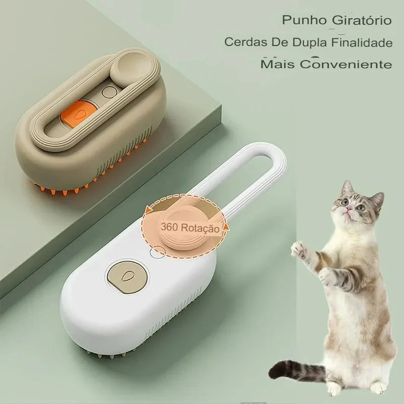 Vapor Pet Care Escova A Vapor Para Cães e Gatos 3 em 1