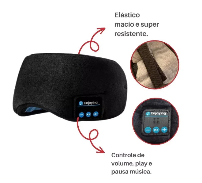 SleepTunes Máscara de Olhos com Fone de Ouvido para Dormir Bluetooth