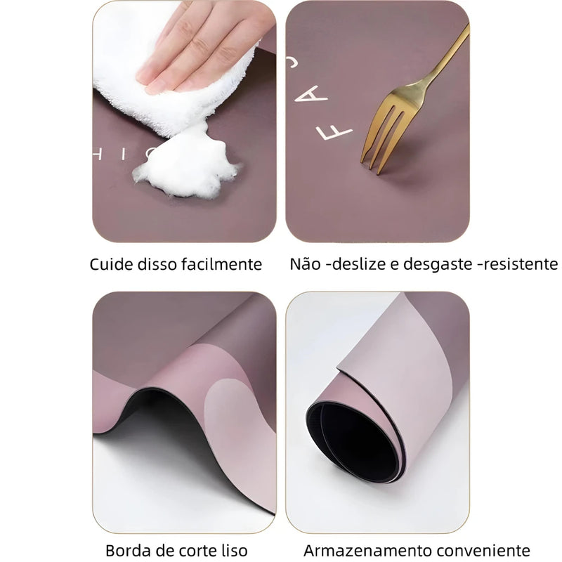 Tapete Absorvente Antiderrapante AquaVeludo Premium
