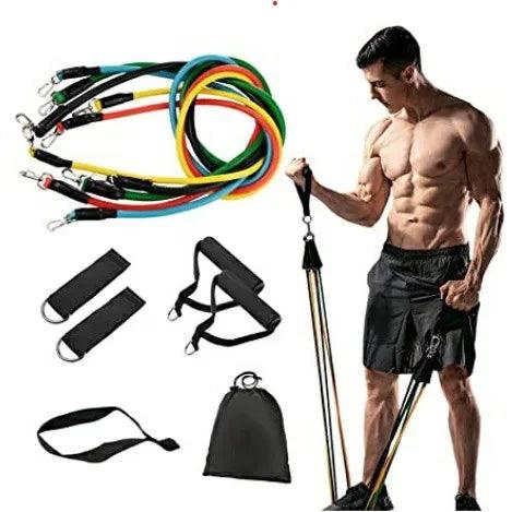 11 Pçs / Elásticos De Treino Fitness Exercício Resistência