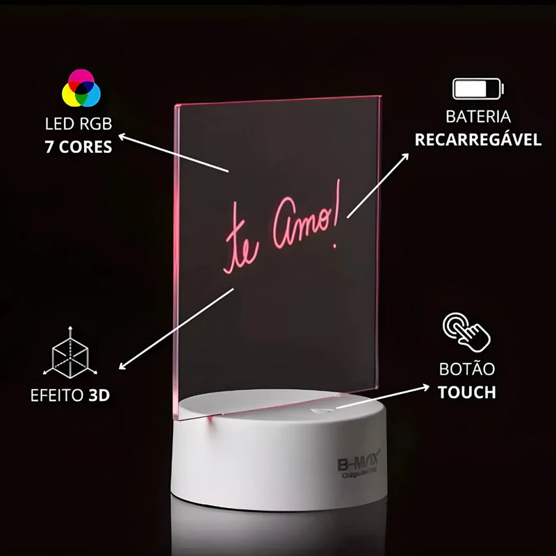 Luminária 3D Ilusão Óptica – Efeito Flutuante