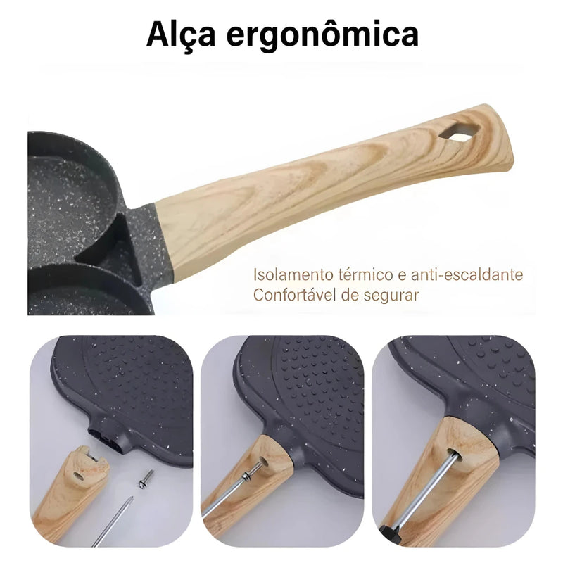 TriPan Pro antiaderente com 3 divisórias