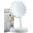 LumiBelle Espelho Com Led De Mesa Com Aumento 10x Led Luz Dobrável
