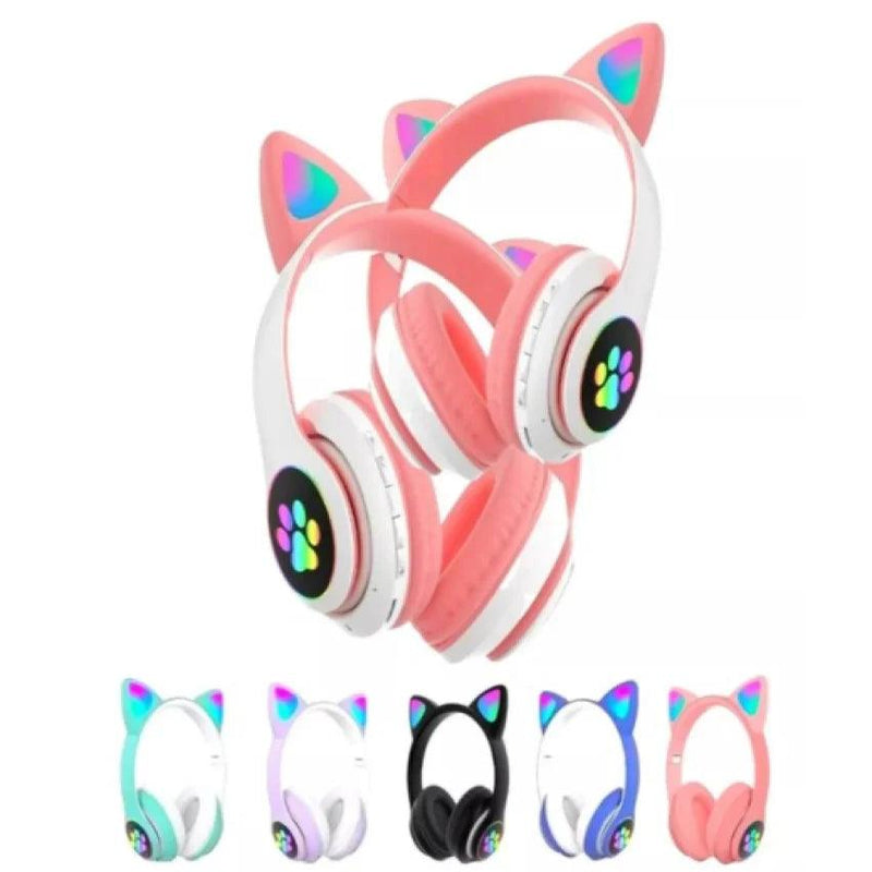 Fone Gatinho Sem Fio Com Led