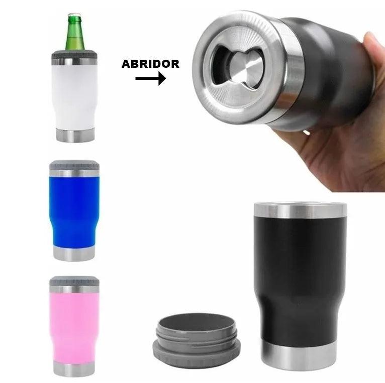 Copo Térmico 5x1  Beer Pro Com abridor Porta Cerveja Copo Térmico
