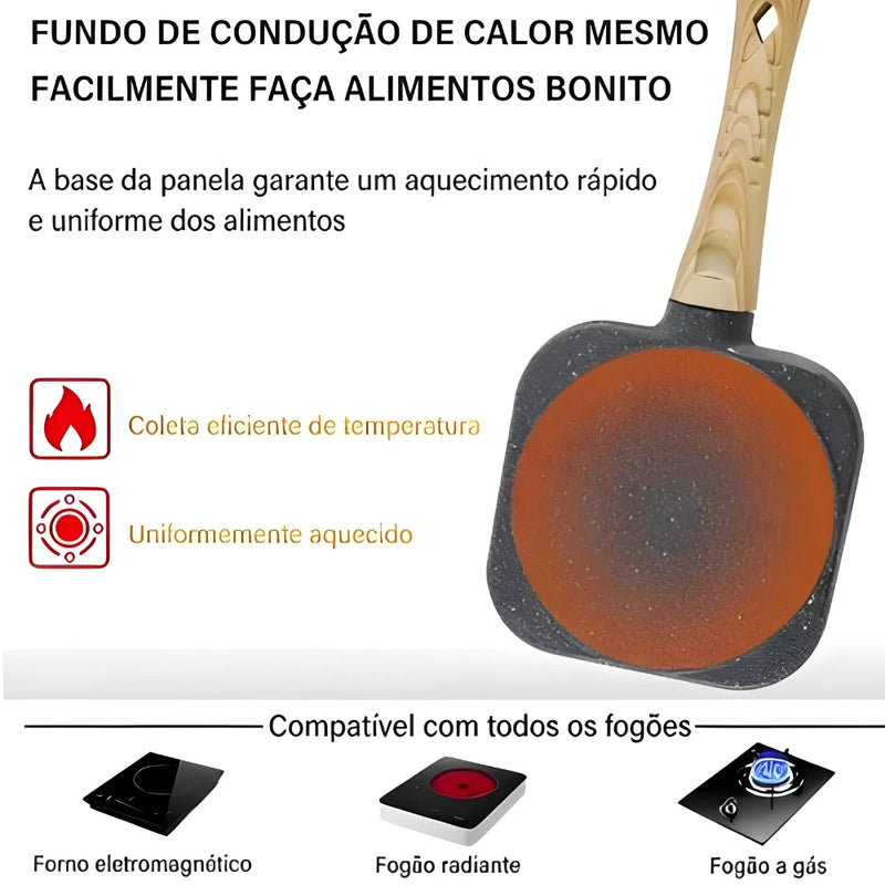 TriPan Pro antiaderente com 3 divisórias