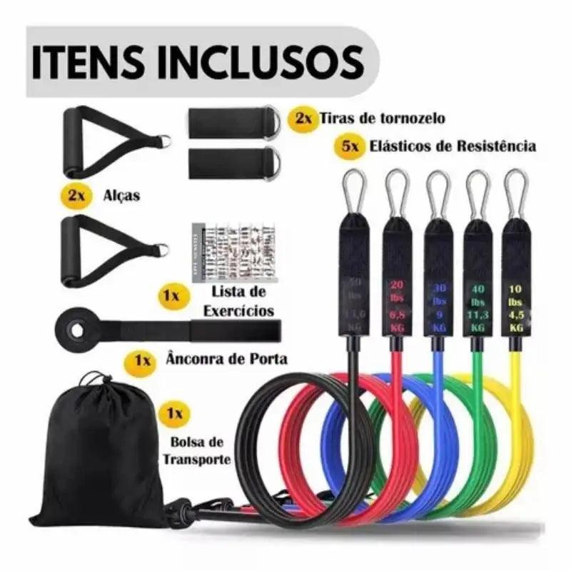 11 Pçs / Elásticos De Treino Fitness Exercício Resistência