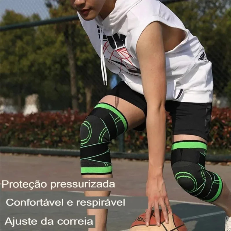 PowerKnee Pro Joelheira De Compressão Com Alças Ajustáveis Para e Uso o Dia Todo